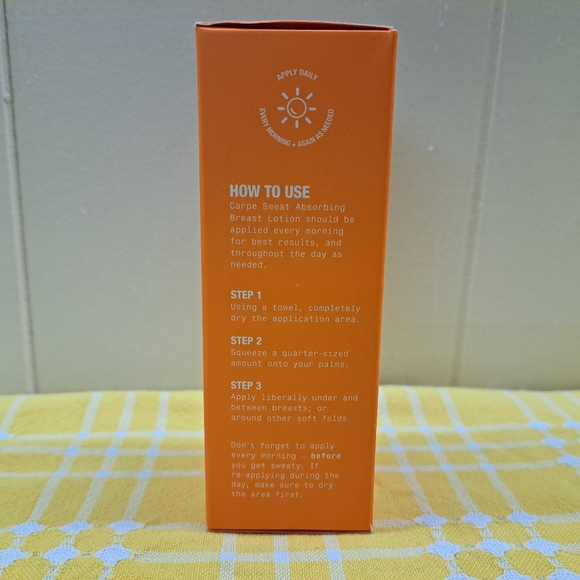 Carpe Orange Breast Lotion - Sweat Absorbing - Picture 2 of 4